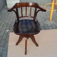 sedia girevole thonet da barbiere o scrivania