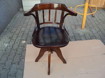 sedia girevole thonet da barbiere o scrivania