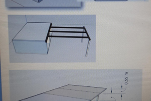 Letto componibile matrimoniale per van