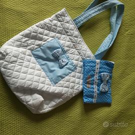 Borsa e porta salviette fatta a mano neonato