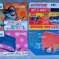 Schede tessere telef. chiama e vinci