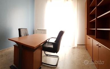 scrivania e libreria Zalf color ciliegio