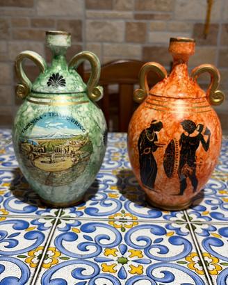Coppia di Anfore In Ceramica Siciliana