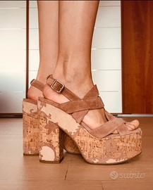 Sandalo con zeppa Twin Set