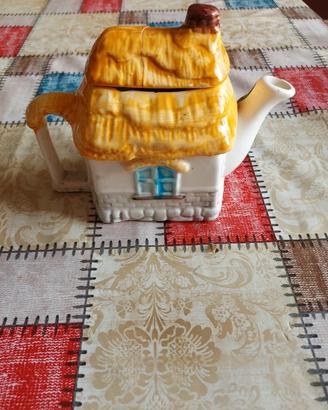 Teiera Casetta Vintage Cottage Ware Da Restauro