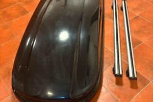 Box da tetto auto farad 480l completo di barre