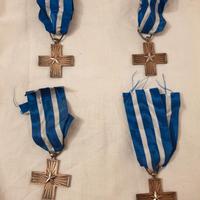 SET 4 CROCE BRONZO AL MERITO DI GUERRA R.I. WWII