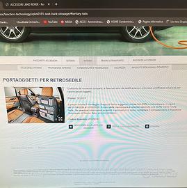 Portaoggetti per retrosedile Range Rover