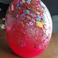  Vaso da arredamento in vetro lavorato 