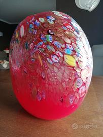  Vaso da arredamento in vetro lavorato 