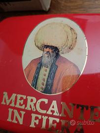 Gioco carte vintage Mercante in fiera scatola latt