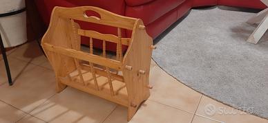 porta giornali in legno