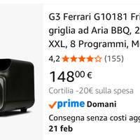 Friggitrice ad aria GFERRARI 3 G10181