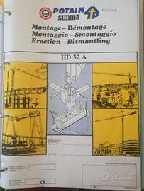 Manuale / istruzioni d'uso per gru POTAIN HD 32