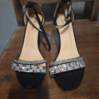 Sandali donna neri con strass