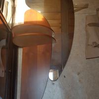 specchio entrata con sostegno in legno