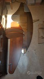 specchio entrata con sostegno in legno