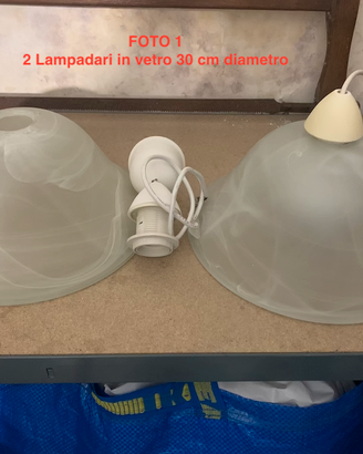 Lampadari pendenti in vetro 30cm