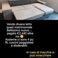 divano letto nuovo quasi matrimoniale come misure