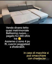 divano letto nuovo quasi matrimoniale come misure