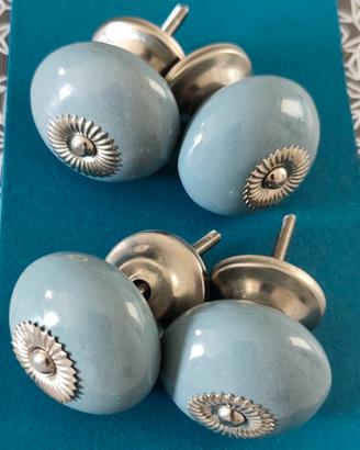 4 pomelli in ceramica per cassetti