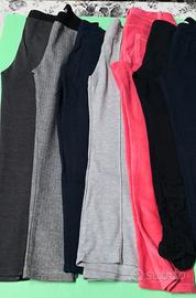 Set di nr. 8 pantaloni - leggings bambina 6 anni