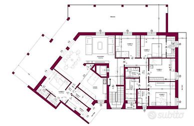 Attico / Mansarda di 235 m² con più di 5 locali a 