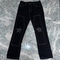 jeans nero con ricami