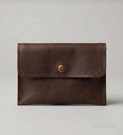 Portatabacco in vera pelle marrone