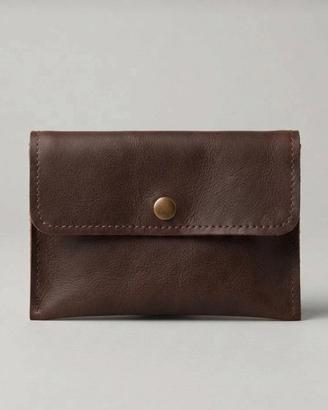 Portatabacco in vera pelle marrone