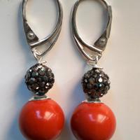 orecchini in pasta di corallo rosso 