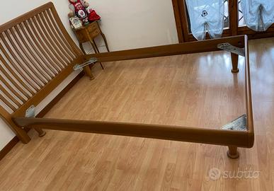 Letto 1 piazza e mezza con rete in doghe