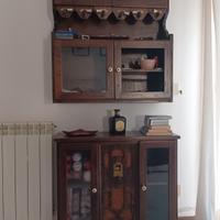 mobile bar con radio color noce