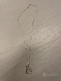 Catenina argento con ciondolo Gatto Stroili