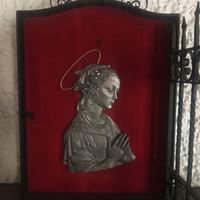 Edicola con Madonna lippina in ferro battuto