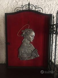 Edicola con Madonna lippina in ferro battuto