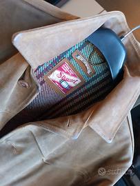 Giubbotto Stewart in crosta scamosciata 