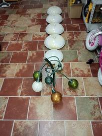 lampadario con plafoniere 