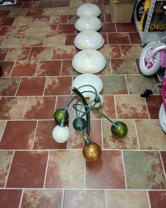 lampadario con plafoniere 