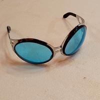 occhiali vintage lenti blu montatura acciai