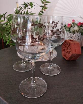 set 3 bicchieri birra antoniana
