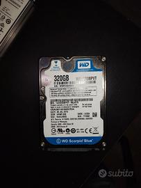 hard disk 2.5 western Digital 320Gb per notebook 