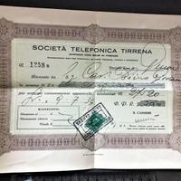 Antica ricevuta per contratto telefonico