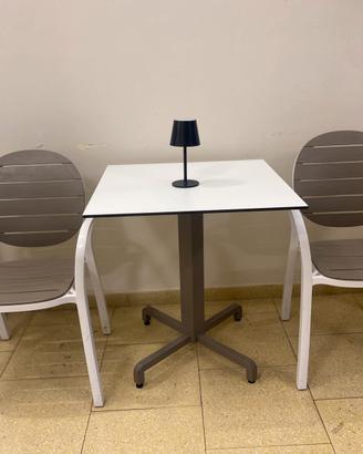Set Tavolo 70x70 + 4 sedie nardi Palm