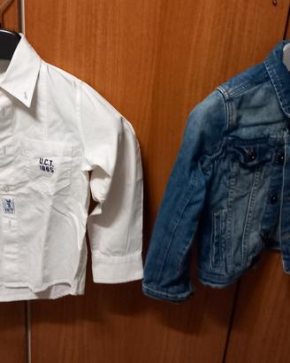 giubbino  jeans  bimbo 4.5  camicia