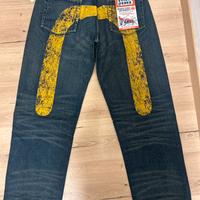 Jeans Evisu Genes Size 40 Us Taglia 56 Yellow