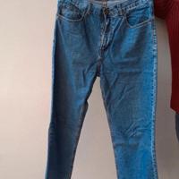 jeans vintage 100% cotone blu azzurro