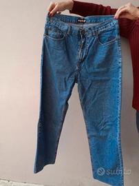 jeans vintage 100% cotone blu azzurro