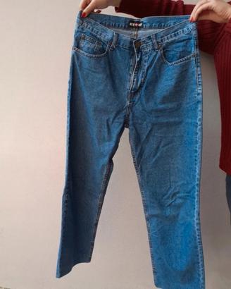 jeans vintage 100% cotone blu azzurro
