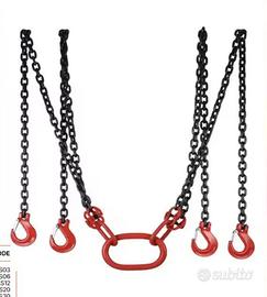4 CATENE da sollevamento ... 3000kg lunghe 3 mt